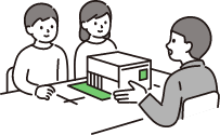 話し合いをしている人達のイラスト